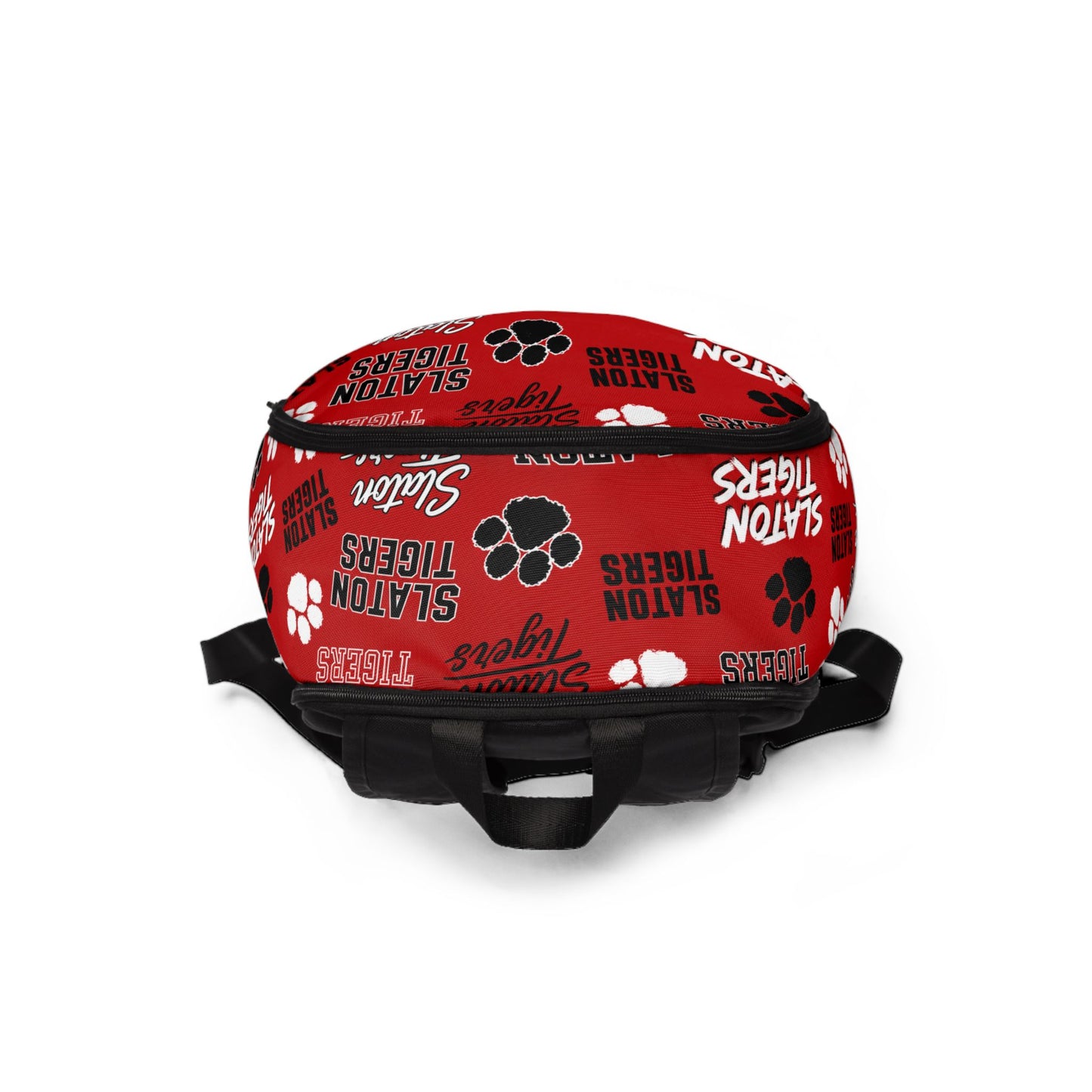 Slaton Tigers Red Paw Print Backpack