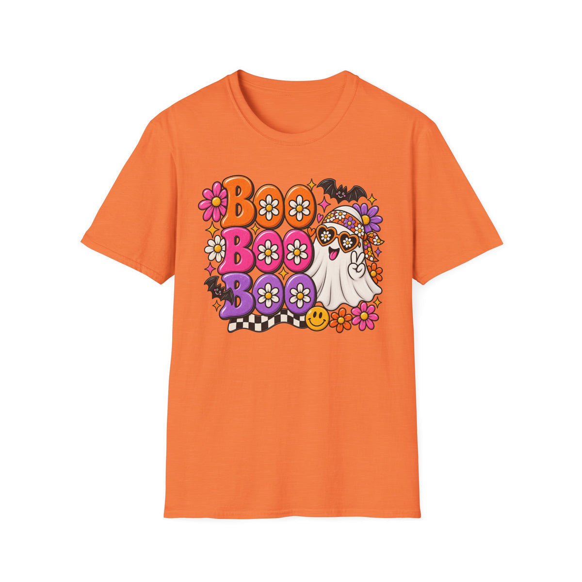 Boo Floral Ghost Halloween T-Shirt