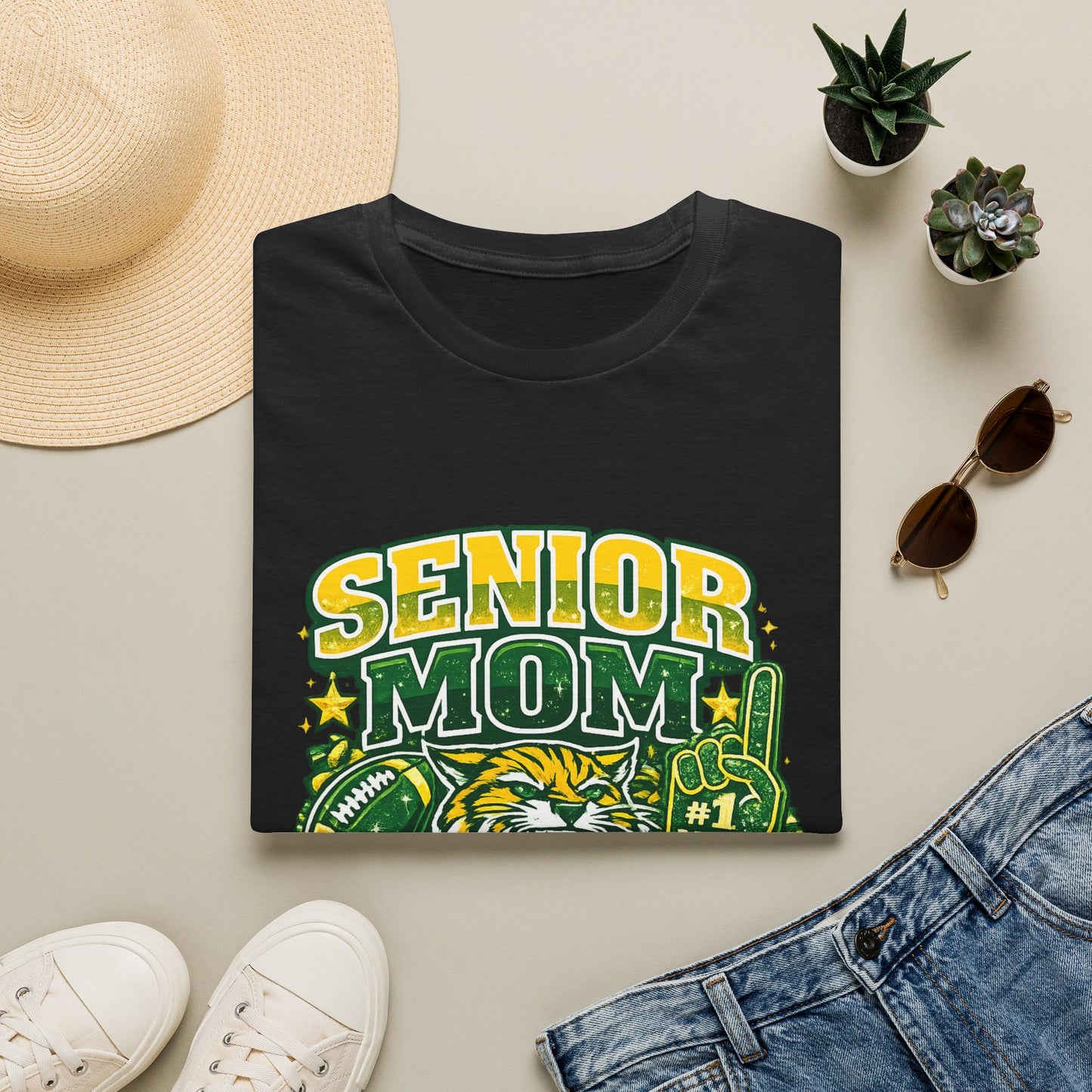 Senior Mom T-Shirt — School Spirit Wildcats Graduation Tee