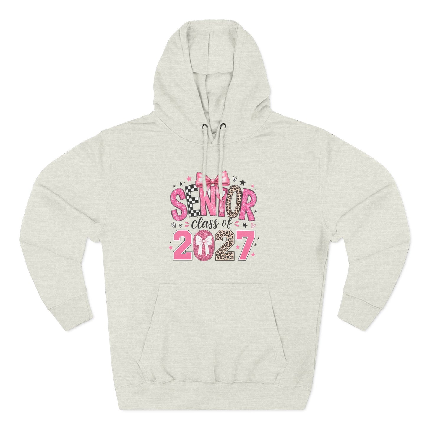 Senior Class of 2027 Hoodie — Pink Leopard Graduation Pullover