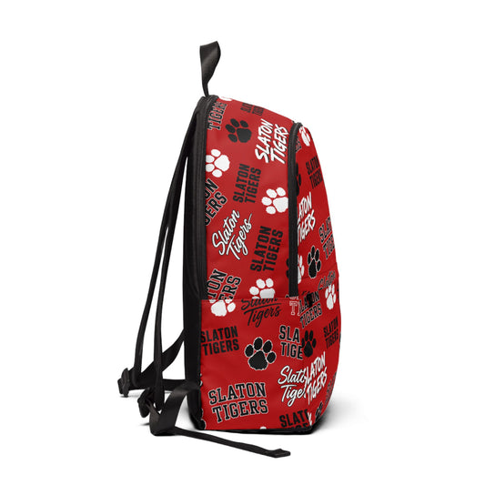 Slaton Tigers Red Paw Print Backpack