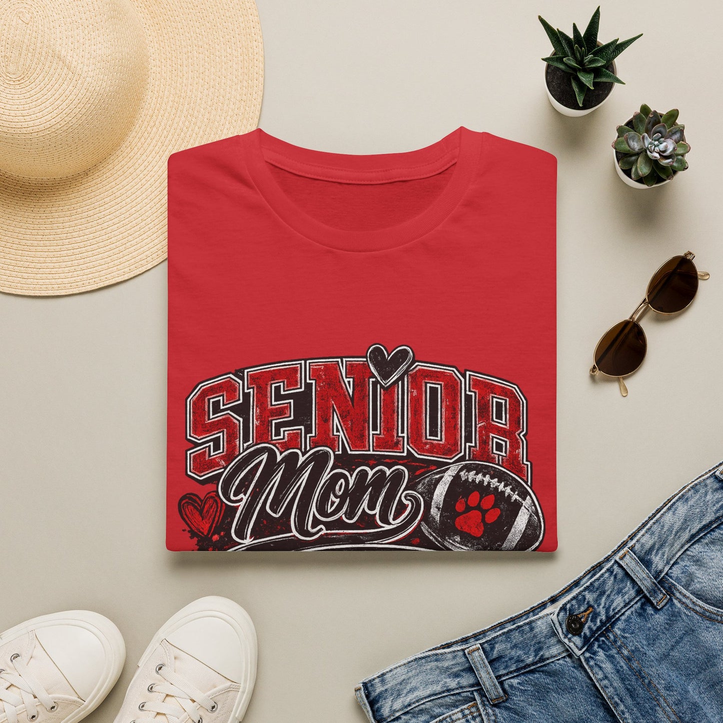 Senior Mom T-Shirt - Personalized Slaton Tigers Football Design