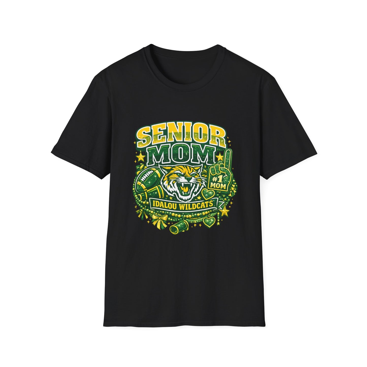 Senior Mom T-Shirt — School Spirit Wildcats Graduation Tee