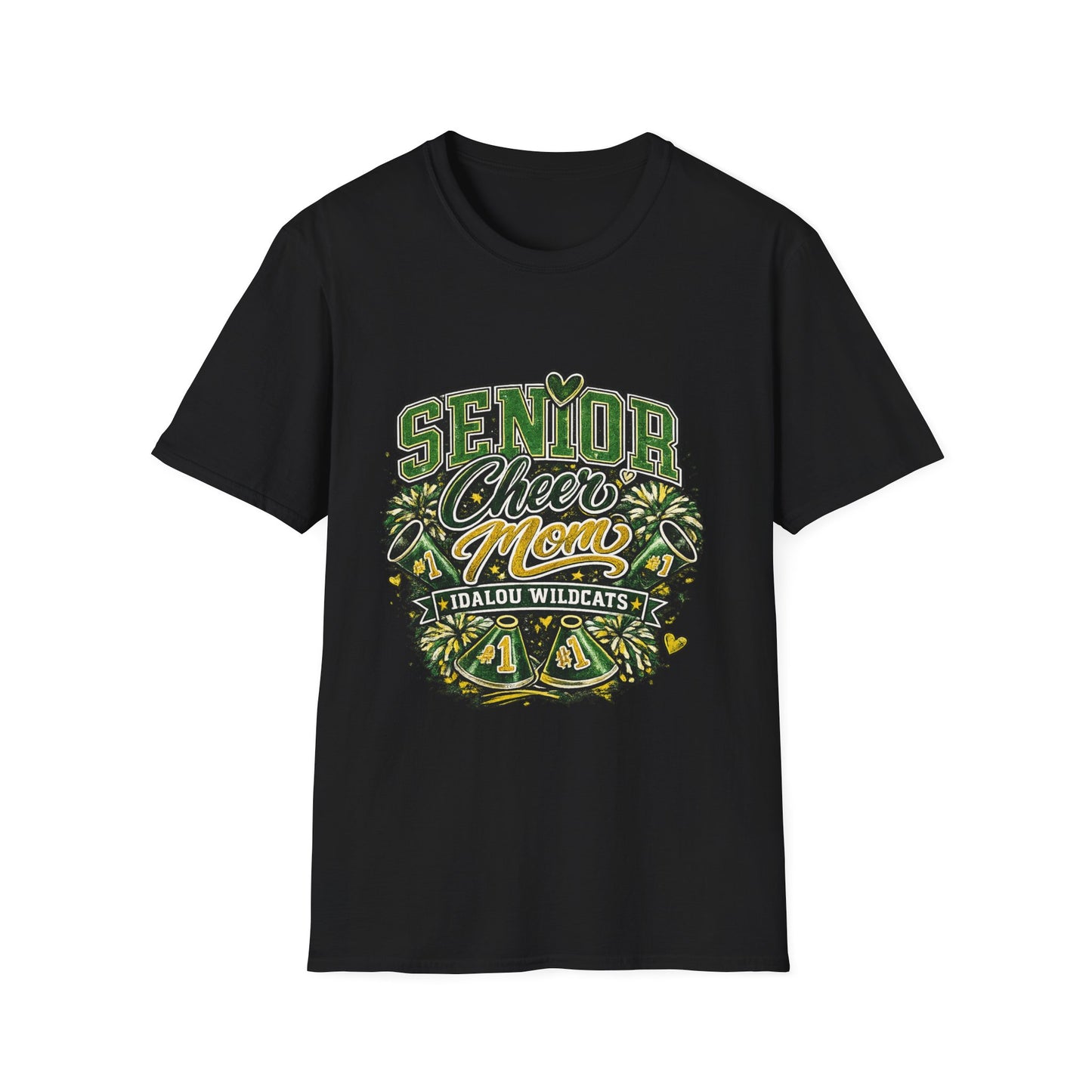 Senior Cheer Mom T‑Shirt — Senior Cheer Mom Wildcats Shirt