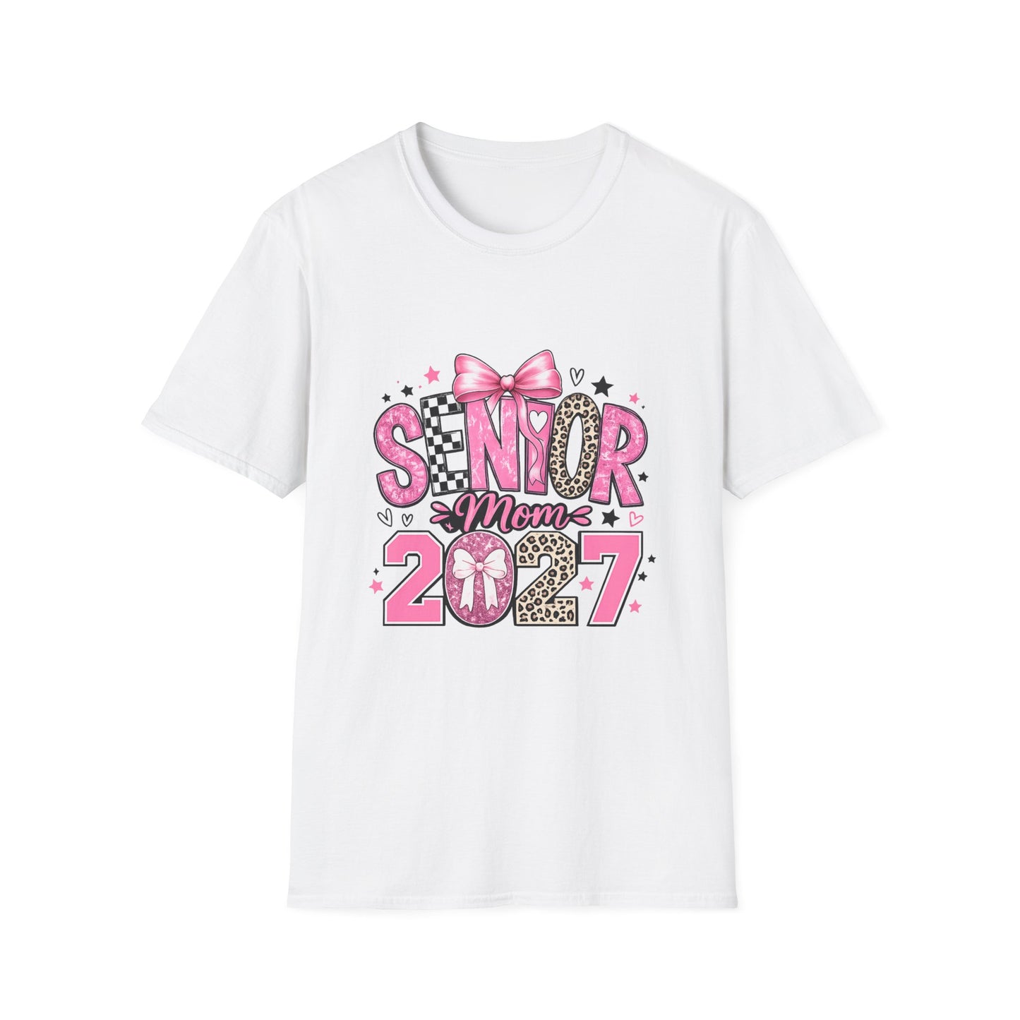 Senior Pink Bow Mom 2027 T-Shirt