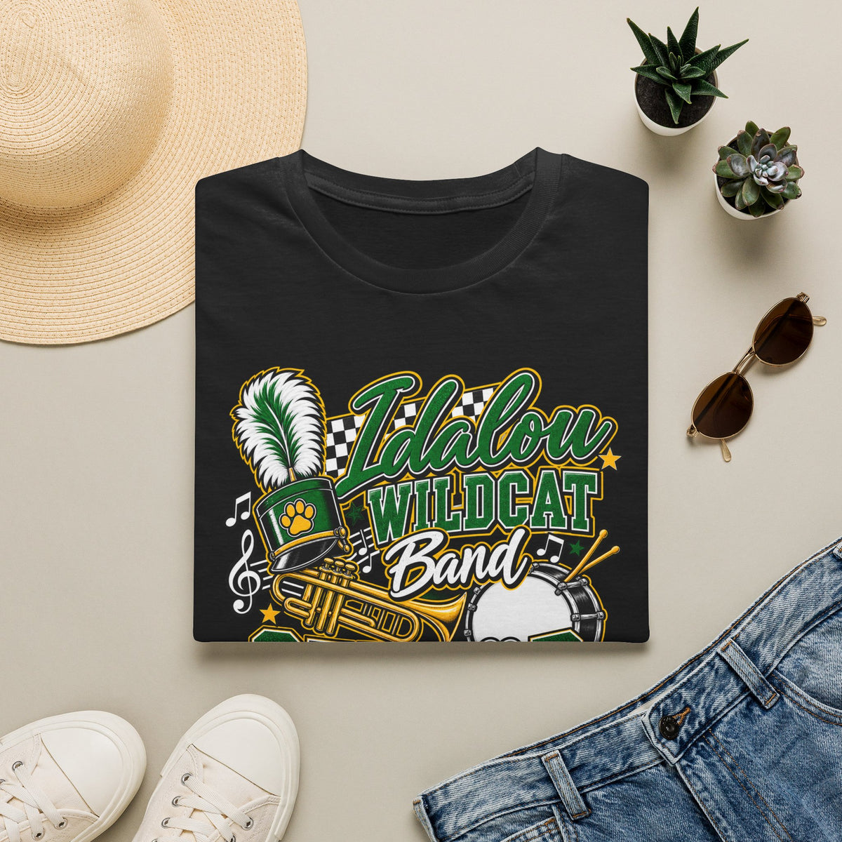 Wildcat Band T-Shirt — Idalou Senior Marching Band Design