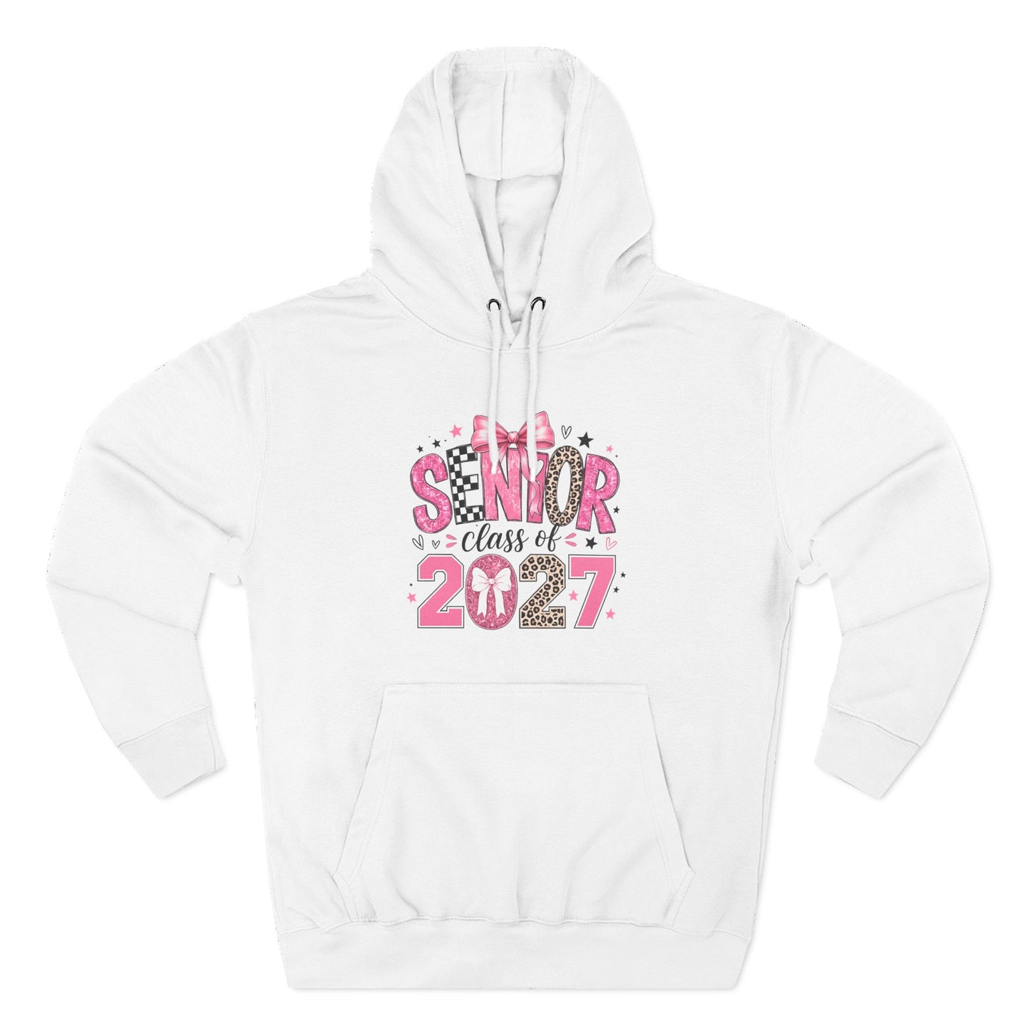 Senior Class of 2027 Hoodie — Pink Leopard Graduation Pullover