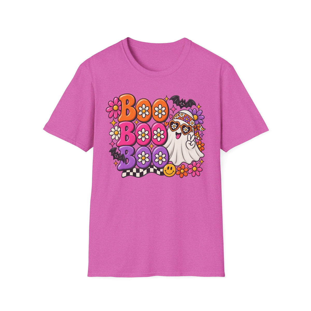 Boo Floral Ghost Halloween T-Shirt