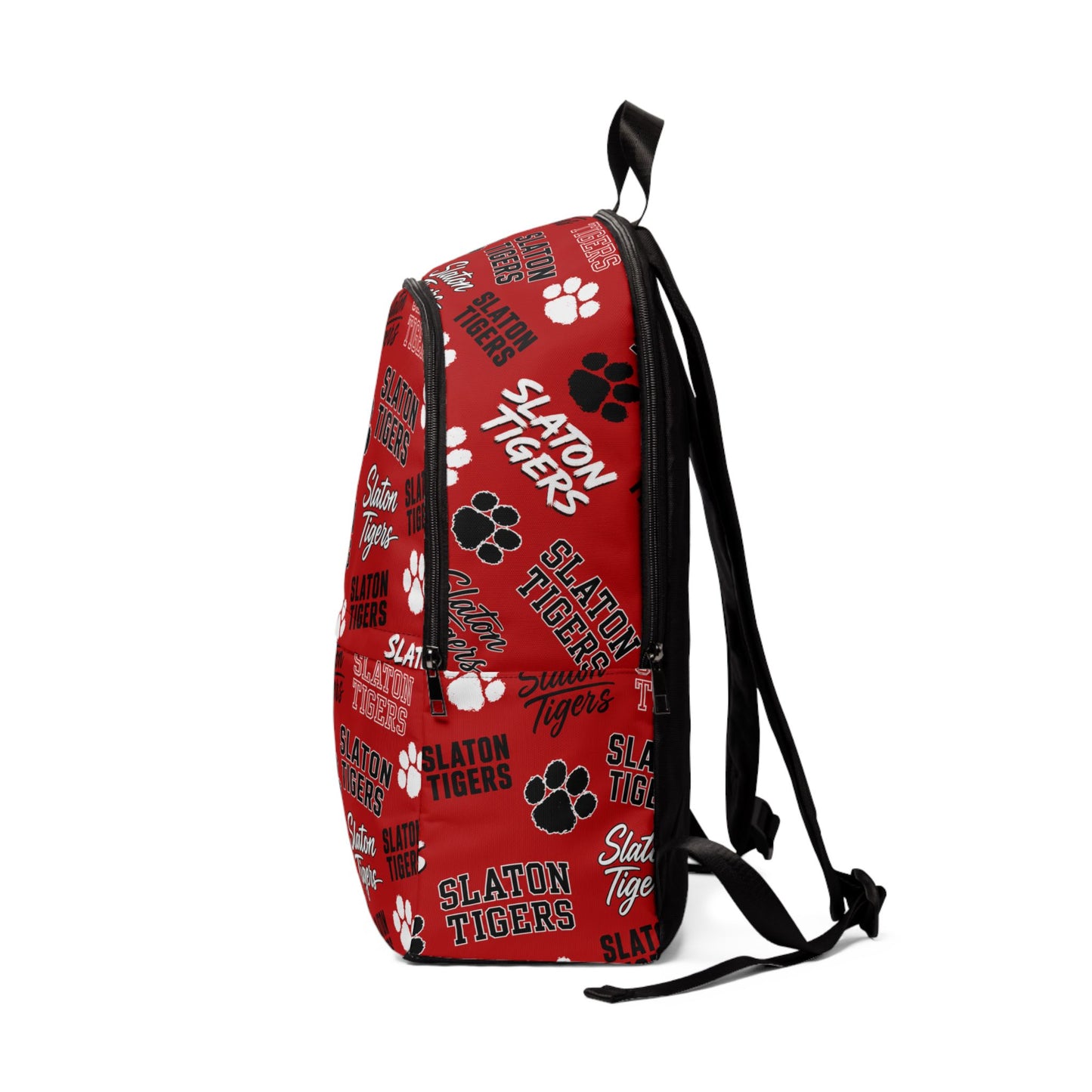 Slaton Tigers Red Paw Print Backpack