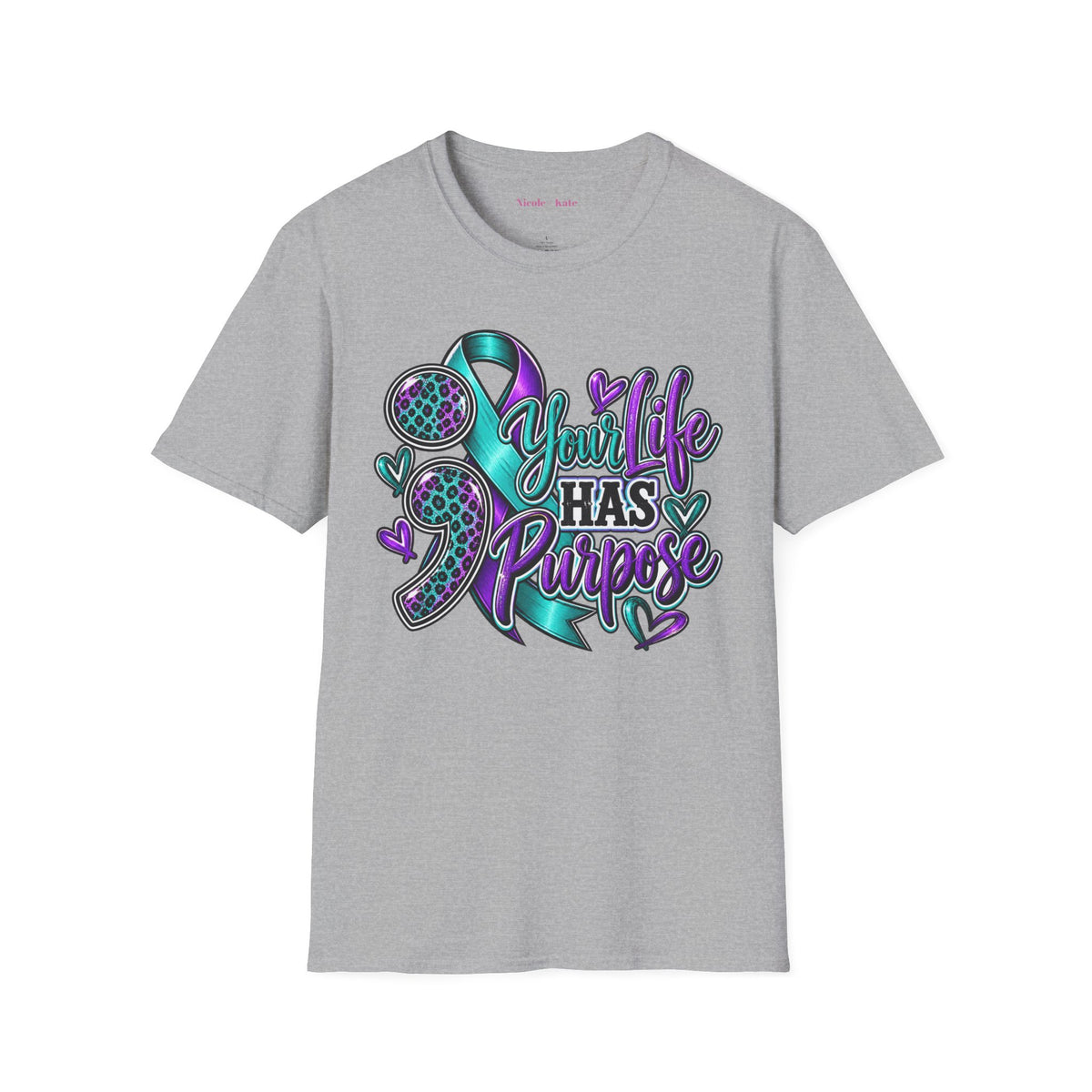 You Life Has Purpose T-Shirt - Mental Health Awareness Ribbon Tee