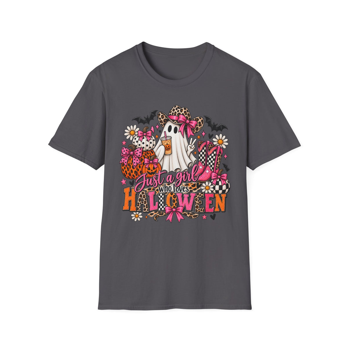Leopard Halloween Ghost Graphic Tee
