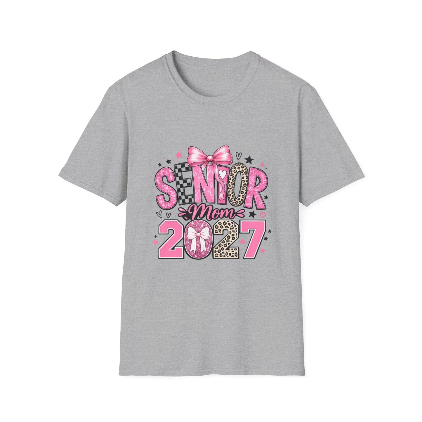 Senior Pink Bow Mom 2027 T-Shirt