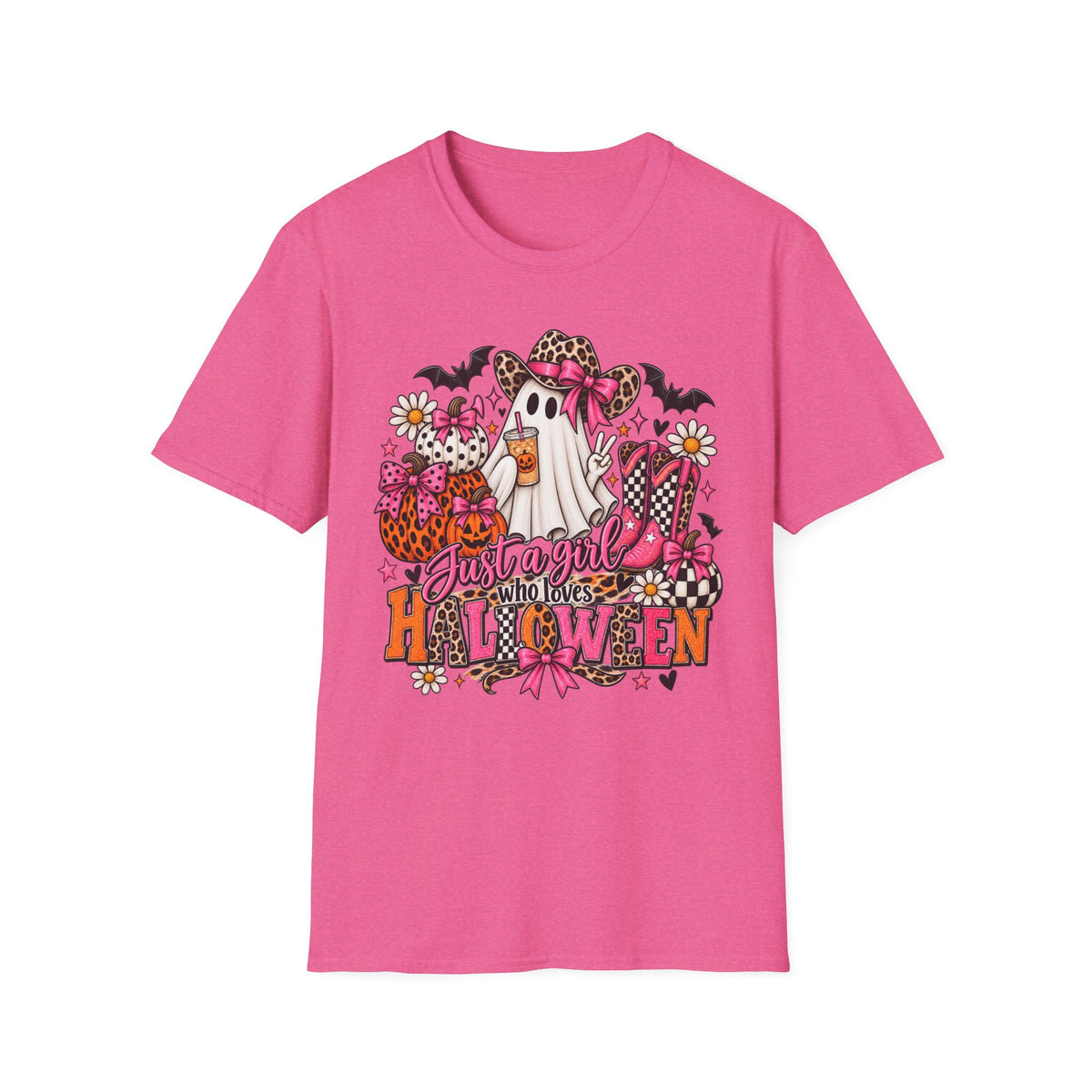 Leopard Halloween Ghost Graphic Tee