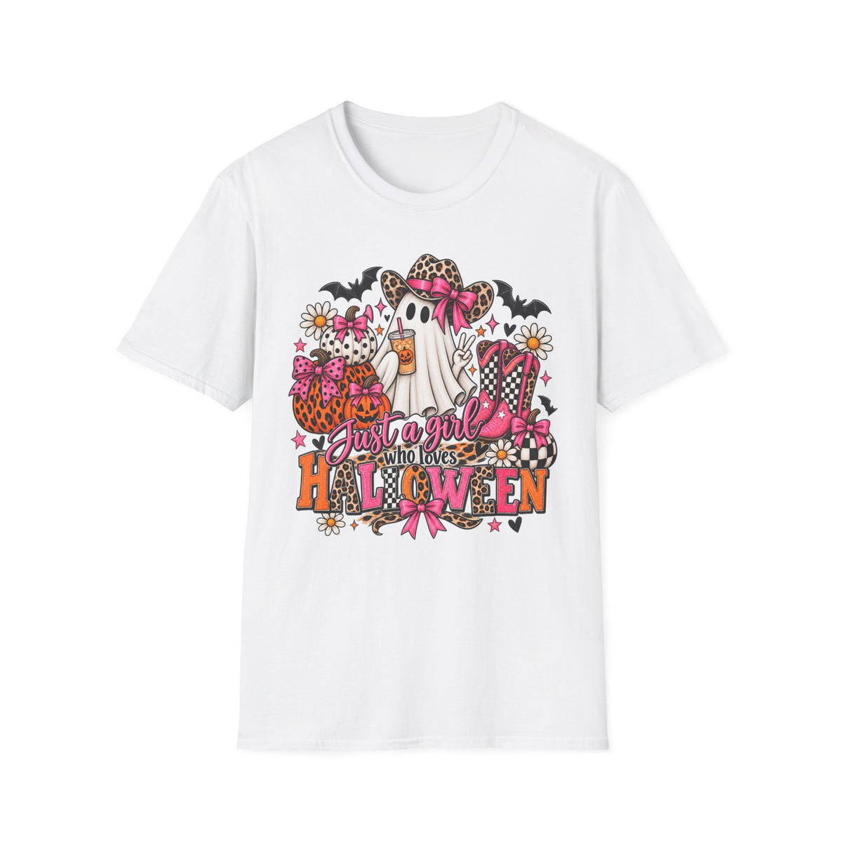 Leopard Halloween Ghost Graphic Tee