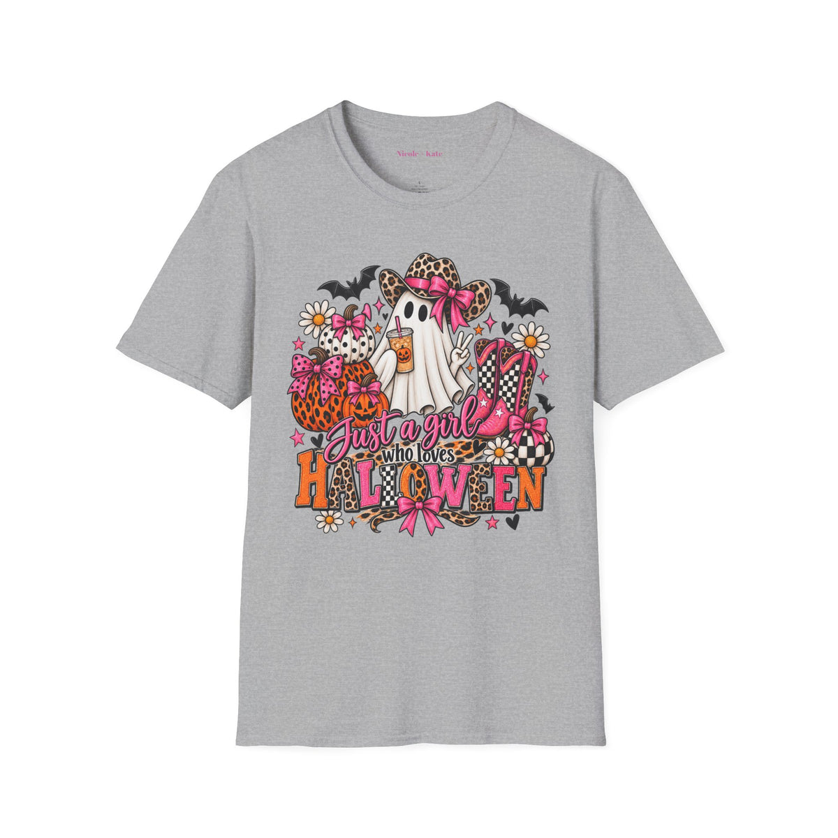 Leopard Halloween Ghost Graphic Tee