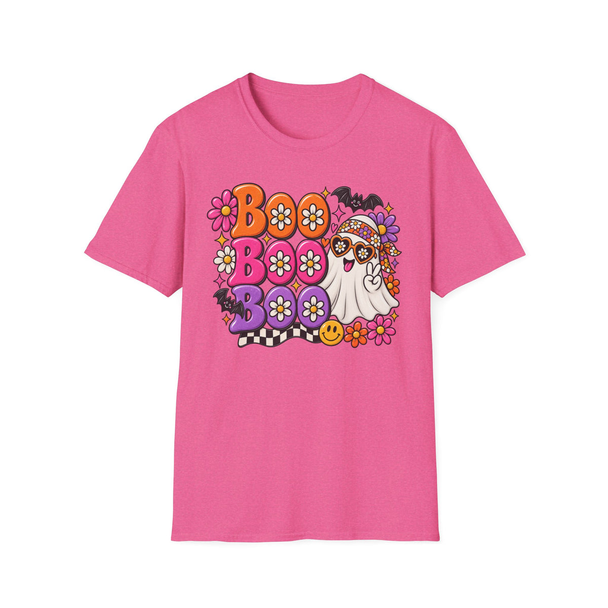 Boo Floral Ghost Halloween T-Shirt
