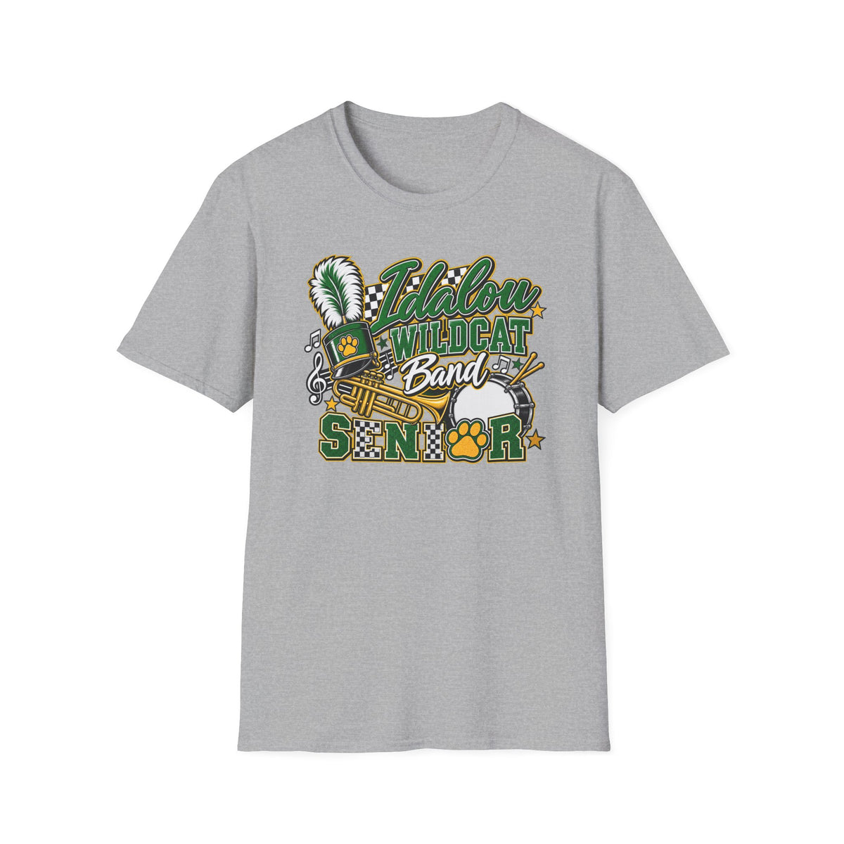 Wildcat Band T-Shirt — Idalou Senior Marching Band Design