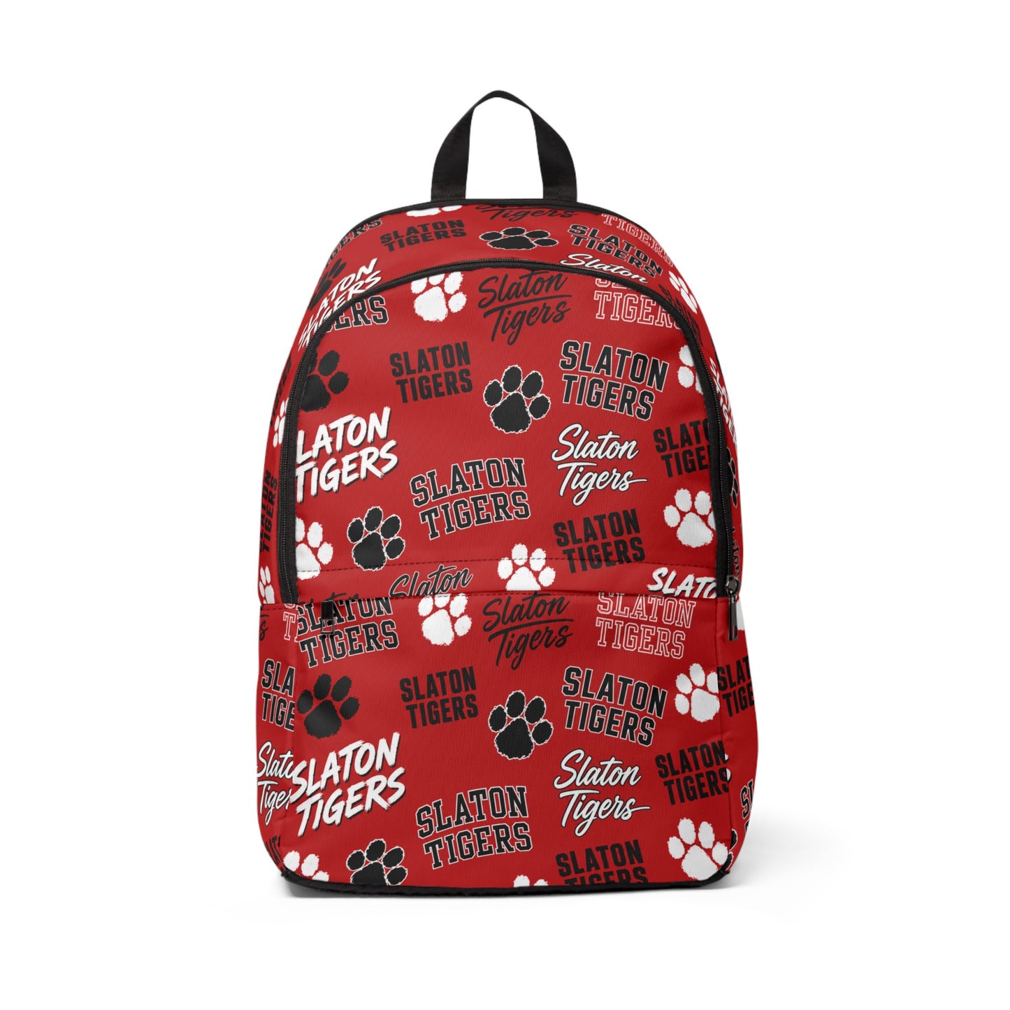 Slaton Tigers Red Paw Print Backpack