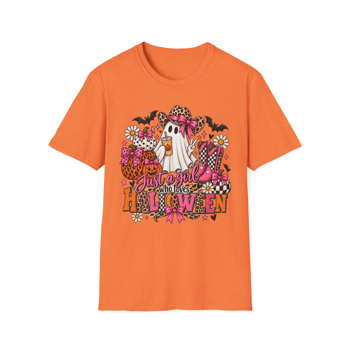 Leopard Halloween Ghost Graphic Tee