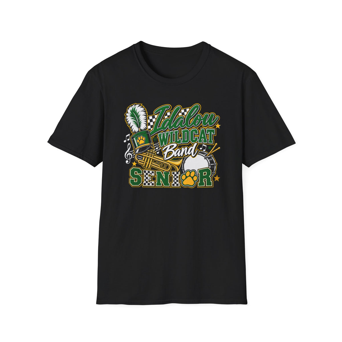 Wildcat Band T-Shirt — Idalou Senior Marching Band Design