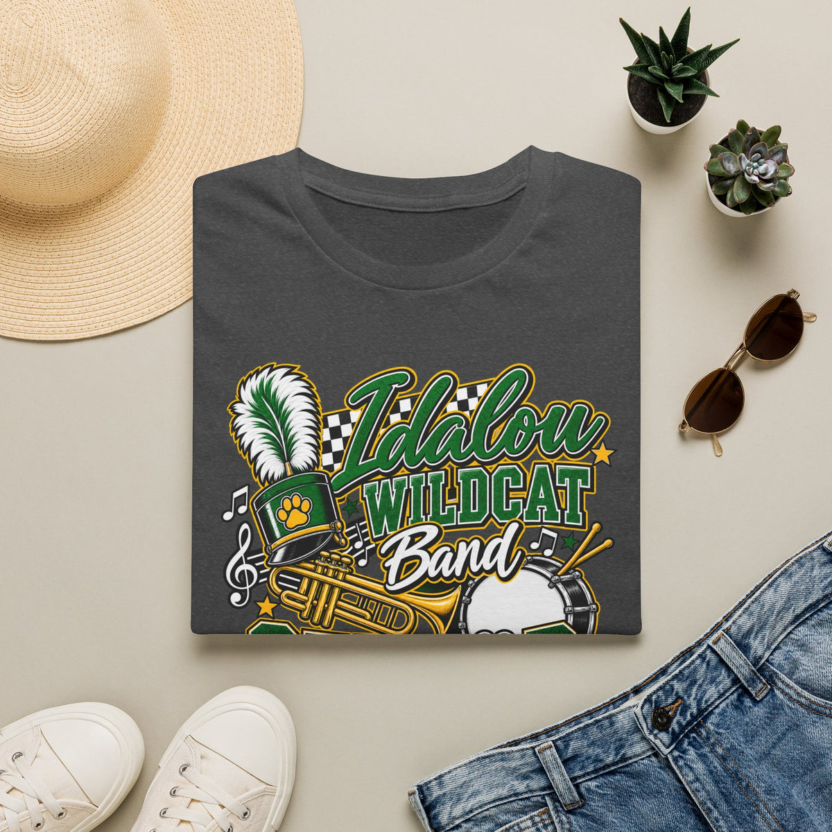 Wildcat Band T-Shirt — Idalou Senior Marching Band Design