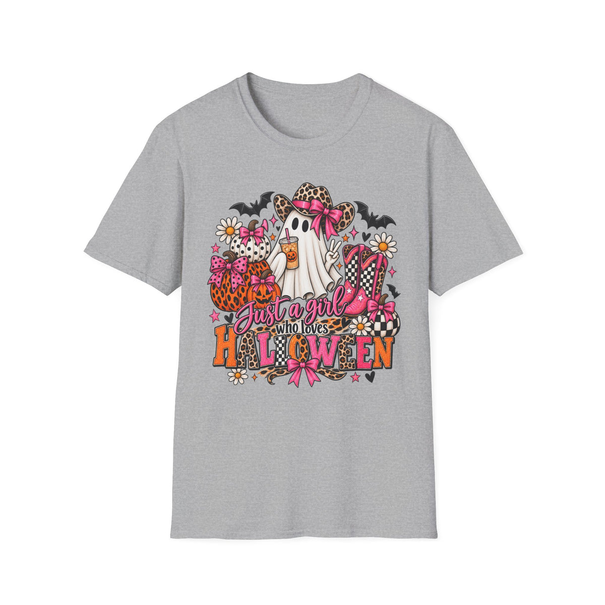 Leopard Halloween Ghost Graphic Tee