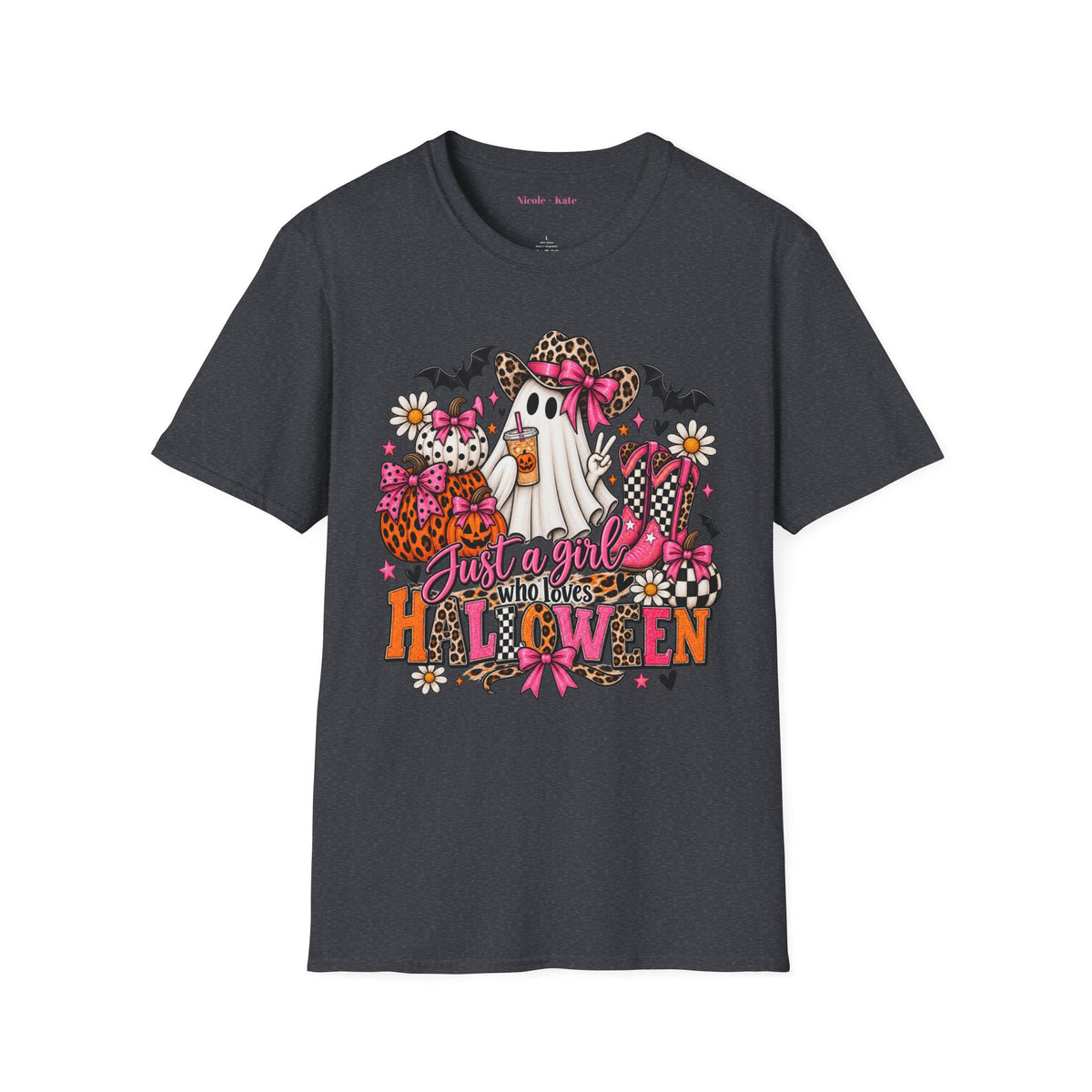 Leopard Halloween Ghost Graphic Tee