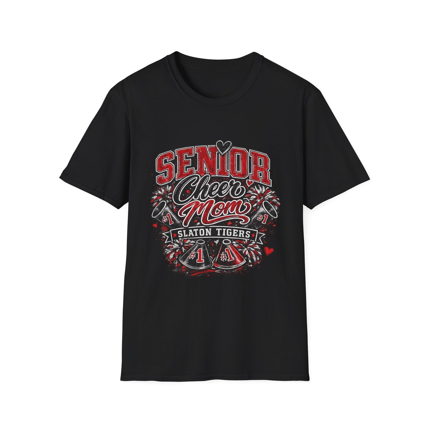 Senior Cheer Mom T-Shirt — Senior Cheerleading Mom Shirt (Slaton Tigers)